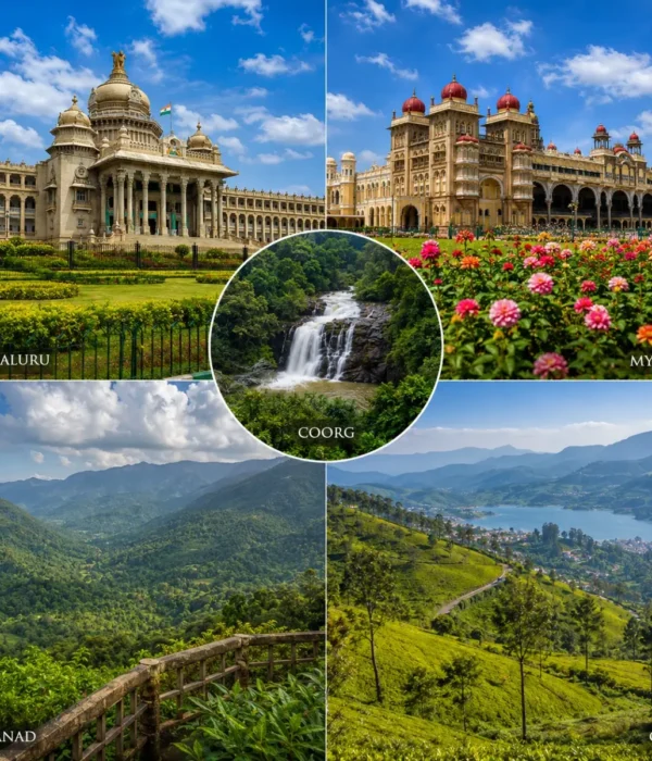 Bengaluru, Mysuru, Coorg, Wayanad & Ooty Tour Package featuring Mysore Palace, Coorg coffee estates, Wayanad waterfalls and Ooty tea gardens