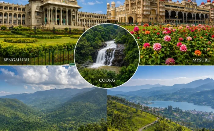Bengaluru, Mysuru, Coorg, Wayanad & Ooty Tour Package featuring Mysore Palace, Coorg coffee estates, Wayanad waterfalls and Ooty tea gardens