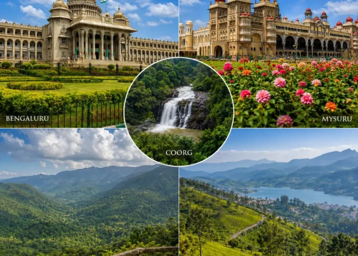 Bengaluru, Mysuru, Coorg, Wayanad & Ooty Tour Package featuring Mysore Palace, Coorg coffee estates, Wayanad waterfalls and Ooty tea gardens