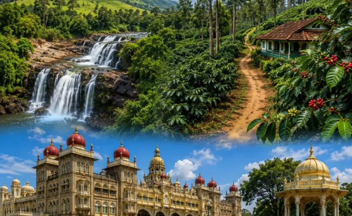 Chikkamagaluru, Coorg & Mysuru Tour Package with Mullayanagiri, coffee estates, Abbey Falls, Raja's Seat and Mysore Palace