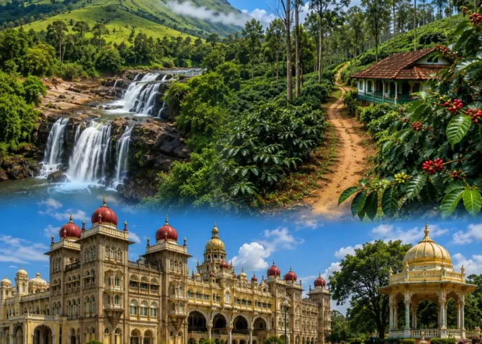 Chikkamagaluru, Coorg & Mysuru Tour Package with Mullayanagiri, coffee estates, Abbey Falls, Raja's Seat and Mysore Palace