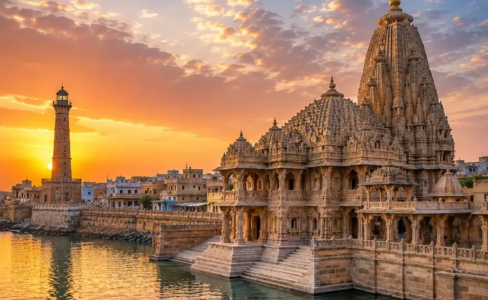 Complete Gujarat Tour Package featuring Dwarkadhish Temple, Somnath Temple, Statue of Unity, Gir National Park, White Rann of Kutch and Sabarmati Ashram.