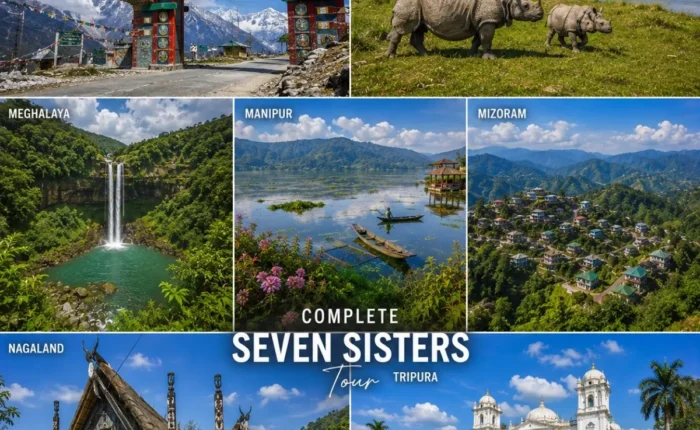 Complete Seven Sisters Tour Package featuring Assam, Meghalaya, Arunachal Pradesh, Nagaland, Manipur, Mizoram and Tripura