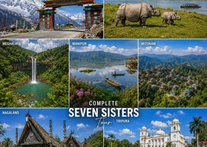 Complete Seven Sisters Tour Package featuring Assam, Meghalaya, Arunachal Pradesh, Nagaland, Manipur, Mizoram and Tripura