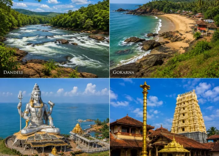 Dandeli, Gokarna, Murudeshwar & Udupi Tour Package featuring Kali River, Gokarna beaches, Murudeshwar Shiva Statue and Udupi Sri Krishna Temple