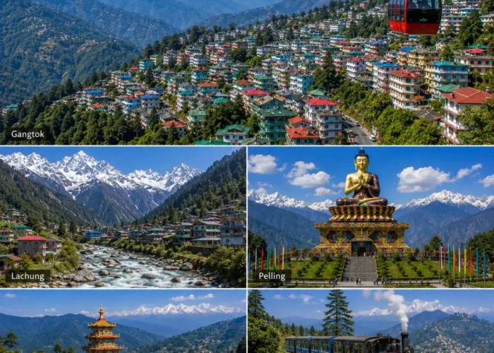Gangtok Lachung Pelling Darjeeling Tour Package featuring Tsomgo Lake, Yumthang Valley, Pelling Skywalk, Tiger Hill and Mount Kanchenjunga.