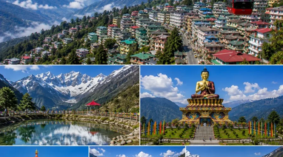 Gangtok Lachung Pelling Tour Package featuring Tsomgo Lake, Yumthang Valley, Zero Point, Pelling Skywalk and Mount Kanchenjunga.