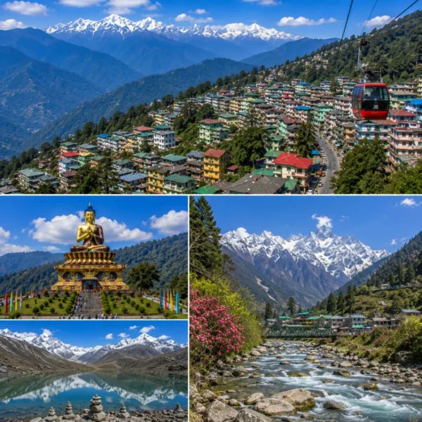 Gangtok Lachung Tour Package featuring Tsomgo Lake, Yumthang Valley, Zero Point, Baba Harbhajan Singh Mandir and Mount Kanchenjunga.