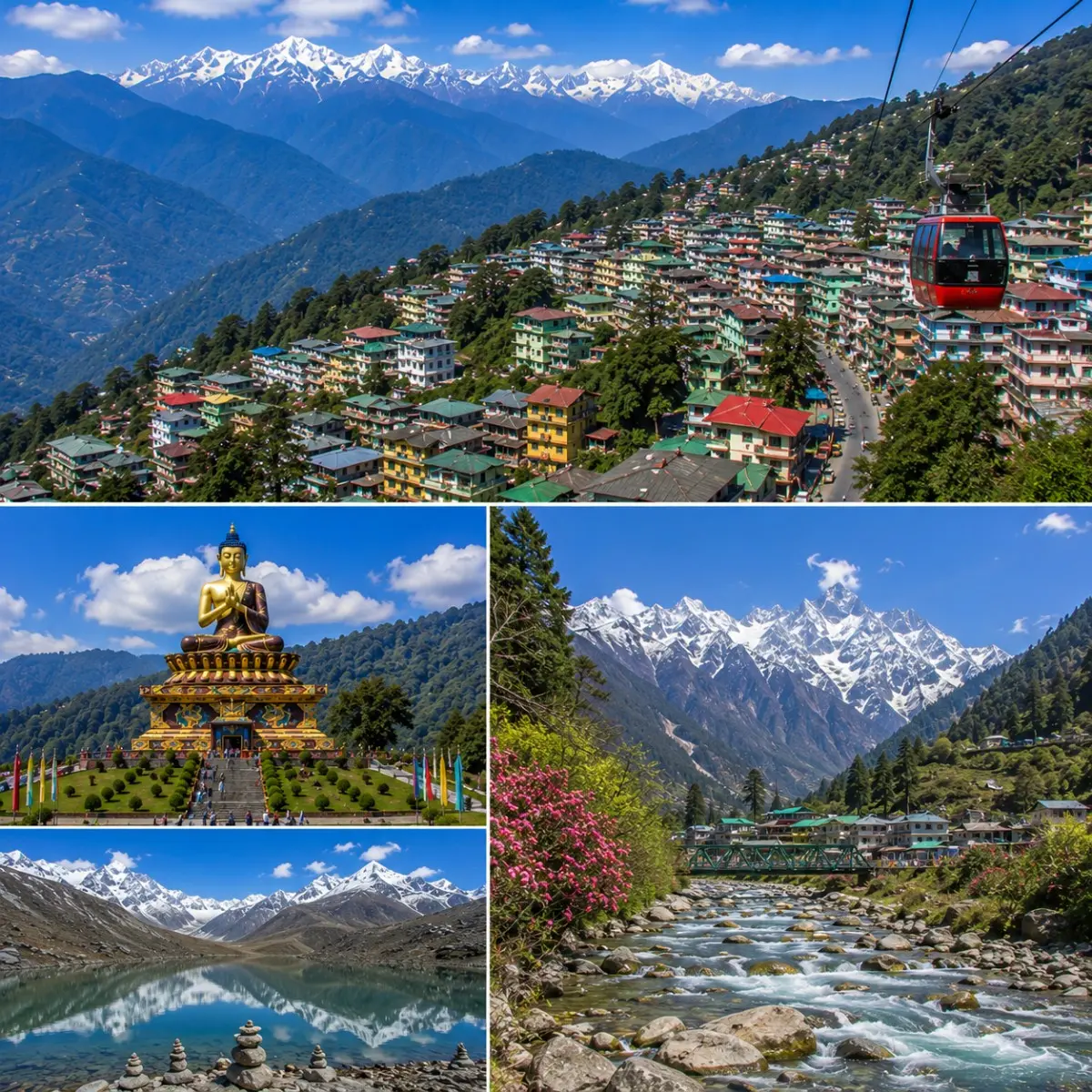 Gangtok Lachung Tour Package featuring Tsomgo Lake, Yumthang Valley, Zero Point, Baba Harbhajan Singh Mandir and Mount Kanchenjunga.