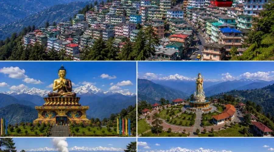 Gangtok Pelling Darjeeling Tour Package featuring Tsomgo Lake, Pelling Skywalk, Tiger Hill, Batasia Loop, Rumtek Monastery and Mount Kanchenjunga.