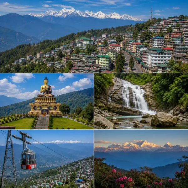 Gangtok Pelling Tour Package featuring Tsomgo Lake, Baba Mandir, Pemayangtse Monastery, Pelling Skywalk and Kanchenjunga Mountain.