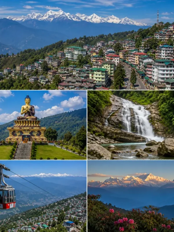 Gangtok Pelling Tour Package featuring Tsomgo Lake, Baba Mandir, Pemayangtse Monastery, Pelling Skywalk and Kanchenjunga Mountain.
