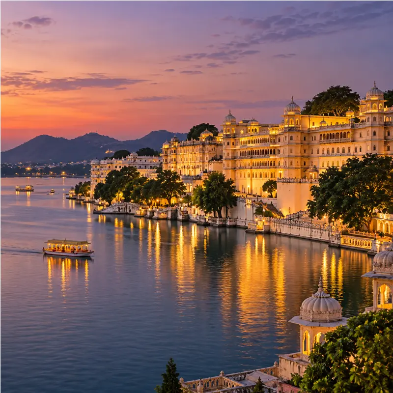 aipur Jodhpur and Udaipur Rajasthan tour featuring royal forts, historic palaces and scenic lakes