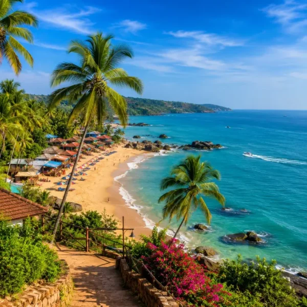 Goa 2 Nights 3 Days bus sightseeing package featuring North Goa, South Goa, beaches, churches, forts and scenic coastal attractions.