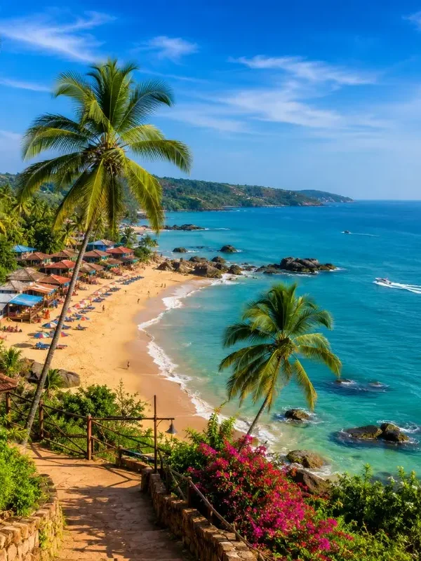 Goa 2 Nights 3 Days bus sightseeing package featuring North Goa, South Goa, beaches, churches, forts and scenic coastal attractions.
