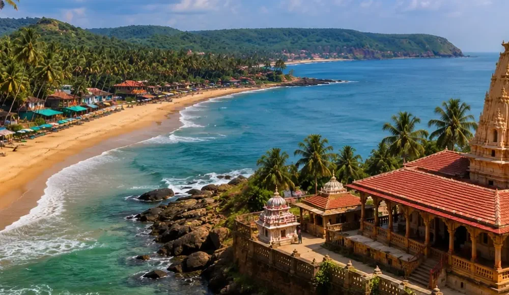 Goa and Ganpatipule Tour 4 Nights 5 Days bus package from Mumbai featuring Goa beaches, Ganpatipule Temple and the Konkan coastline.