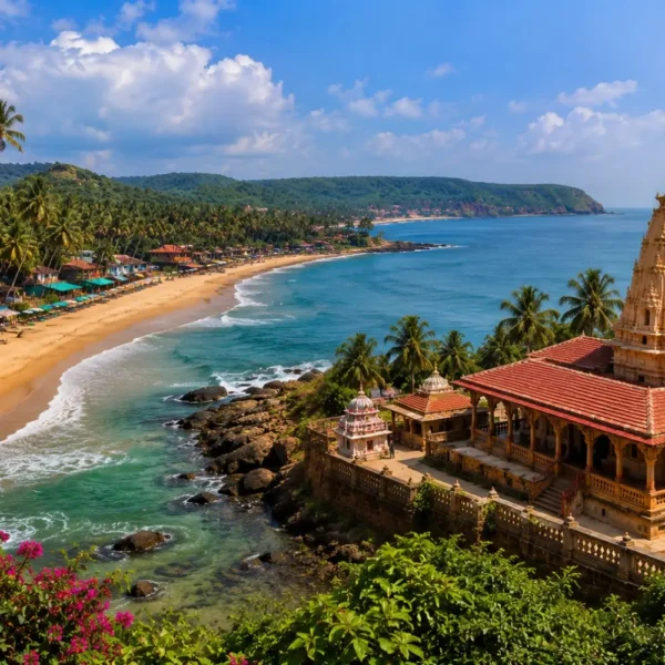Goa and Ganpatipule Tour 4 Nights 5 Days bus package from Mumbai featuring Goa beaches, Ganpatipule Temple and the Konkan coastline.