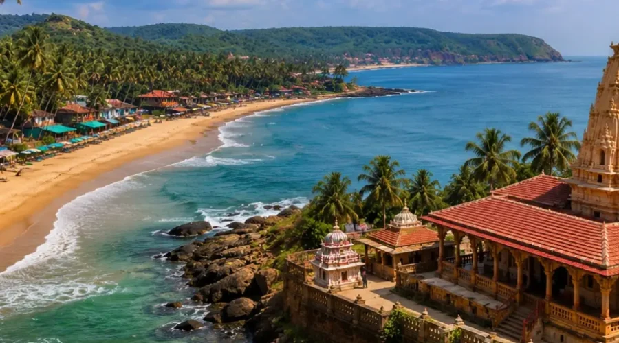 Goa and Ganpatipule Tour 4 Nights 5 Days bus package from Mumbai featuring Goa beaches, Ganpatipule Temple and the Konkan coastline.