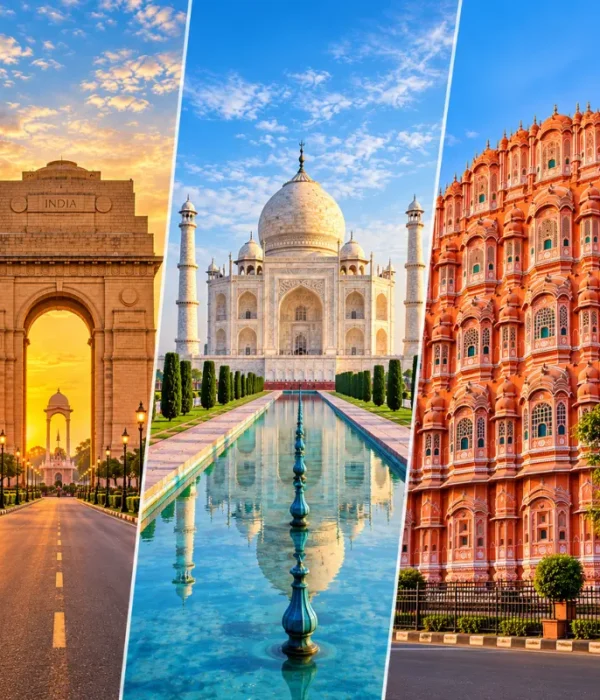 Golden Triangle Tour Package featuring Delhi, Taj Mahal in Agra and historic forts of Jaipur