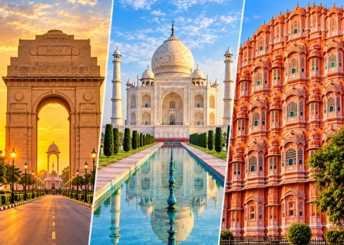 Golden Triangle Tour Package featuring Delhi, Taj Mahal in Agra and historic forts of Jaipur