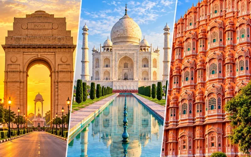 Golden Triangle Tour Package featuring Delhi, Taj Mahal in Agra and historic forts of Jaipur