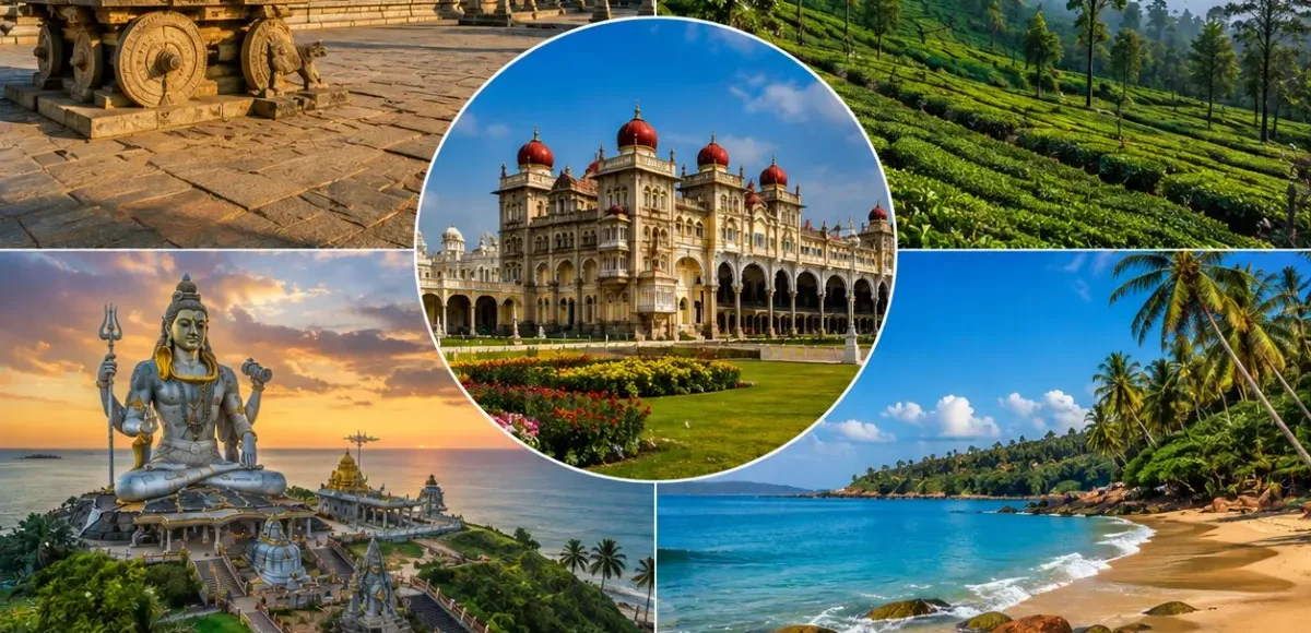 Karnataka Heritage, Hills & Beaches Tour Package featuring Hampi, Mysuru, Coorg, Chikkamagaluru, Gokarna and Murudeshwar