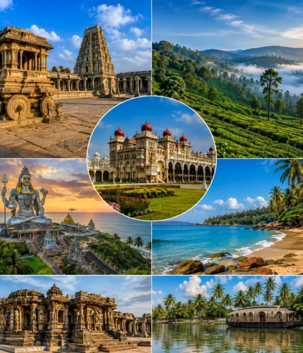 Karnataka Heritage, Hills & Beaches Tour Package featuring Hampi, Mysuru, Coorg, Chikkamagaluru, Gokarna and Murudeshwar