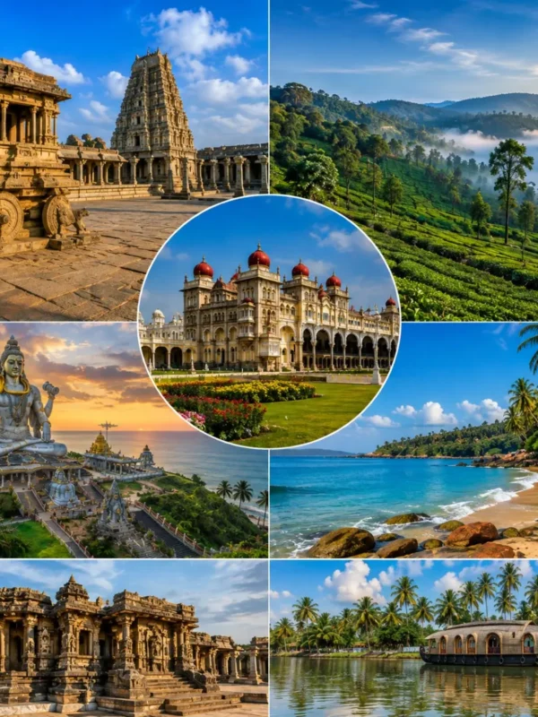 Karnataka Heritage, Hills & Beaches Tour Package featuring Hampi, Mysuru, Coorg, Chikkamagaluru, Gokarna and Murudeshwar
