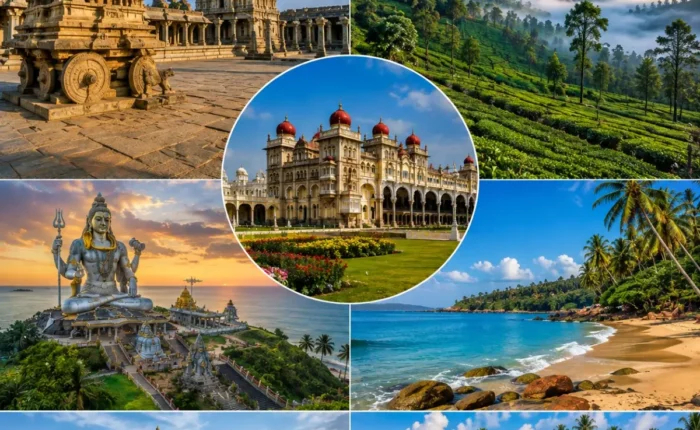 Karnataka Heritage, Hills & Beaches Tour Package featuring Hampi, Mysuru, Coorg, Chikkamagaluru, Gokarna and Murudeshwar