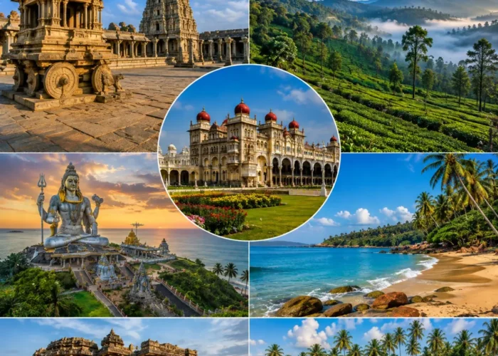 Karnataka Heritage, Hills & Beaches Tour Package featuring Hampi, Mysuru, Coorg, Chikkamagaluru, Gokarna and Murudeshwar