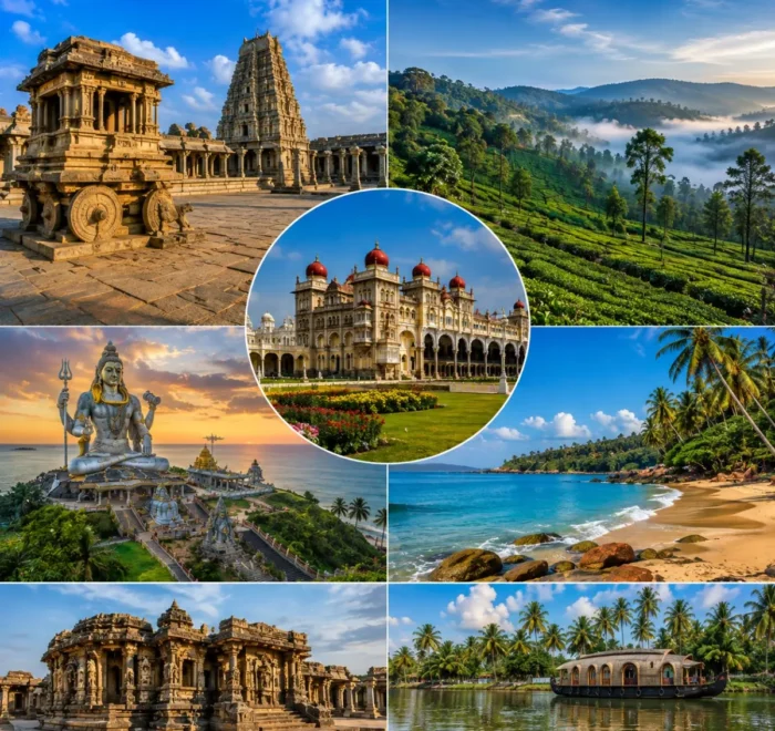 Karnataka Heritage, Hills & Beaches Tour Package featuring Hampi, Mysuru, Coorg, Chikkamagaluru, Gokarna and Murudeshwar