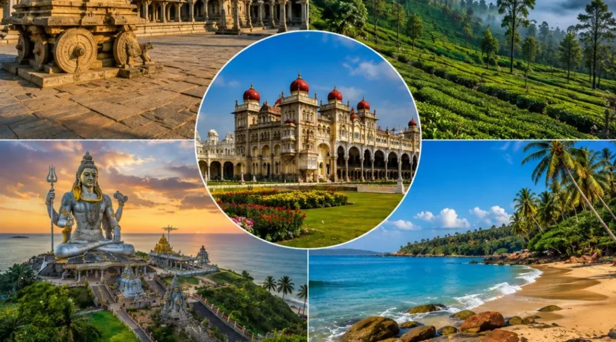 Karnataka Heritage, Hills & Beaches Tour Package featuring Hampi, Mysuru, Coorg, Chikkamagaluru, Gokarna and Murudeshwar