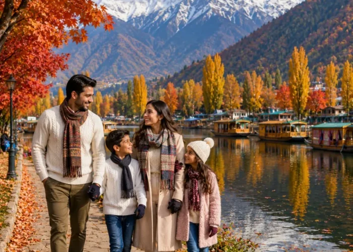 Kashmir Autumn Special featuring Srinagar, Gulmarg, Pahalgam, Dal Lake, houseboat stay and colourful Chinar trees in autumn.