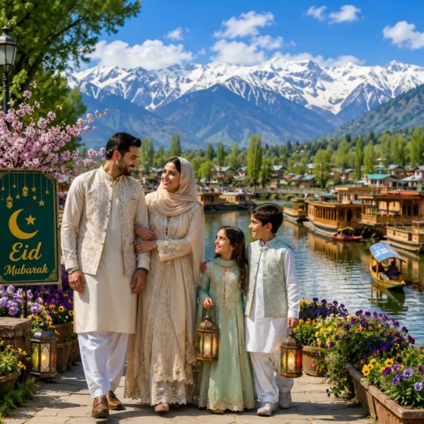 Kashmir Eid Special Tour Package featuring Srinagar, Gulmarg, Pahalgam, Sonmarg, Dal Lake and beautiful Himalayan landscapes.