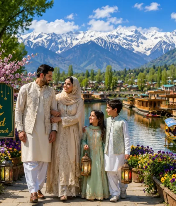 Kashmir Eid Special Tour Package featuring Srinagar, Gulmarg, Pahalgam, Sonmarg, Dal Lake and beautiful Himalayan landscapes.