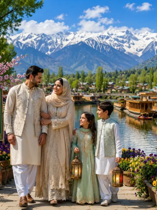 Kashmir Eid Special Tour Package featuring Srinagar, Gulmarg, Pahalgam, Sonmarg, Dal Lake and beautiful Himalayan landscapes.