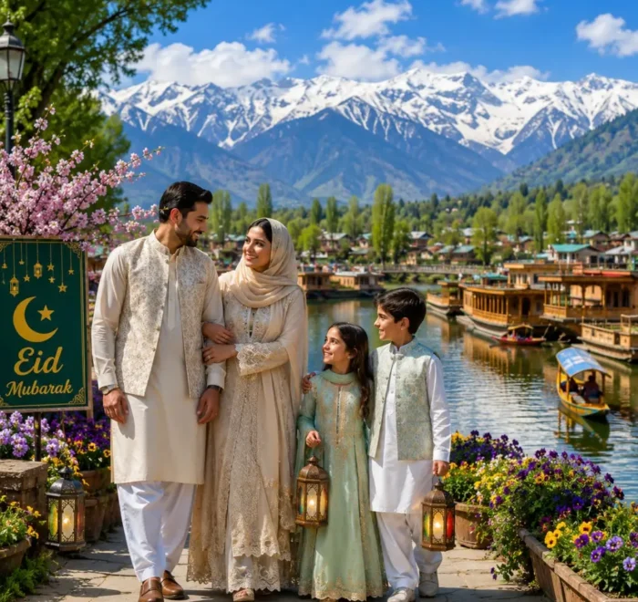 Kashmir Eid Special Tour Package featuring Srinagar, Gulmarg, Pahalgam, Sonmarg, Dal Lake and beautiful Himalayan landscapes.