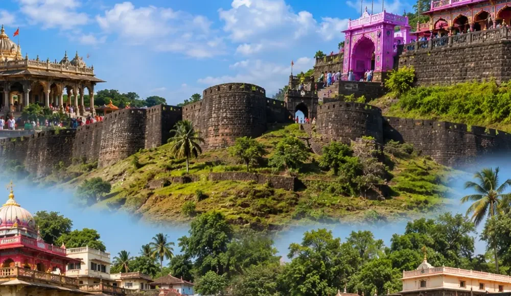 Kolhapur Weekly Tour by Bus 3 Nights 4 Days from Mumbai featuring Mahalakshmi Temple, Jyotiba Temple, Panhala Fort and Kolhapur sightseeing.