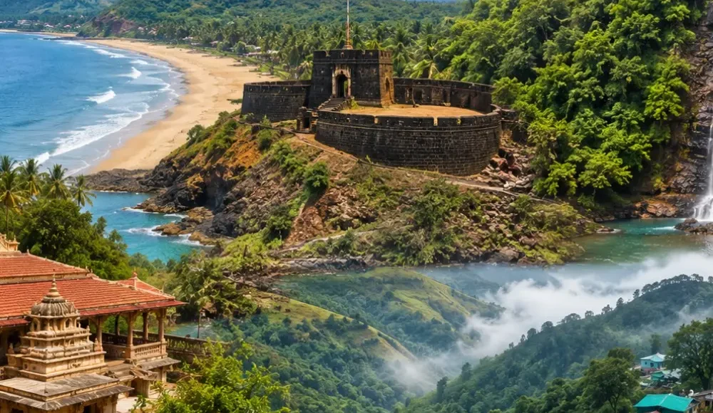 Konkan Darshan 3 Nights 4 Days bus package from Mumbai featuring Ganpatipule, Ratnagiri, scenic beaches, temples and the Konkan coastline.