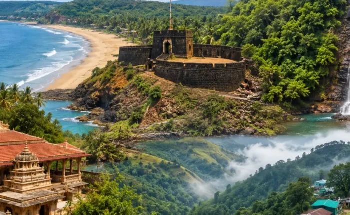Konkan Darshan 3 Nights 4 Days bus package from Mumbai featuring Ganpatipule, Ratnagiri, scenic beaches, temples and the Konkan coastline.