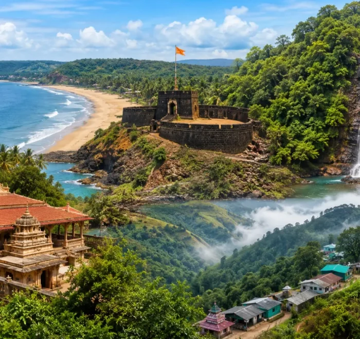 Konkan Darshan 3 Nights 4 Days bus package from Mumbai featuring Ganpatipule, Ratnagiri, scenic beaches, temples and the Konkan coastline.