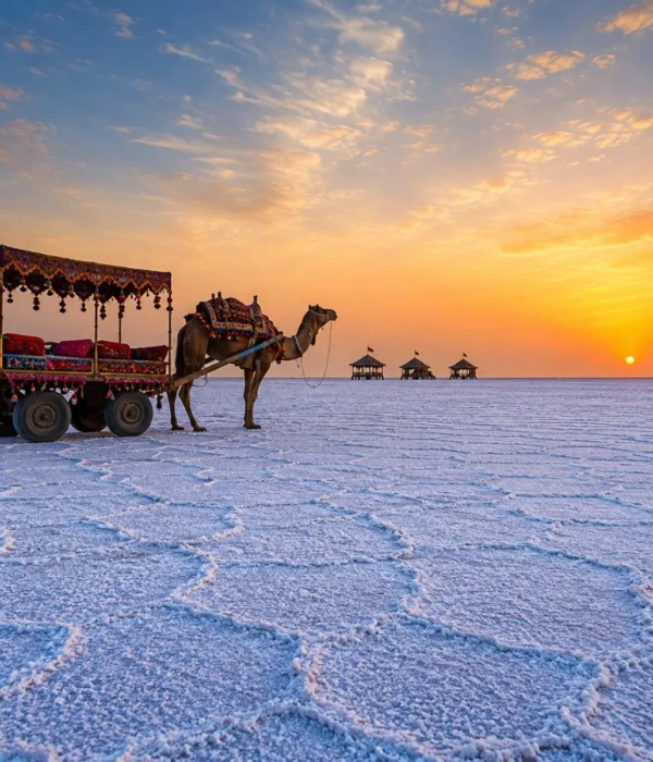 Kutch Bhuj Mandvi Rann of Kutch Tour Package featuring White Rann of Kutch, Bhuj, Mandvi Beach, Vijay Vilas Palace and Kala Dungar.