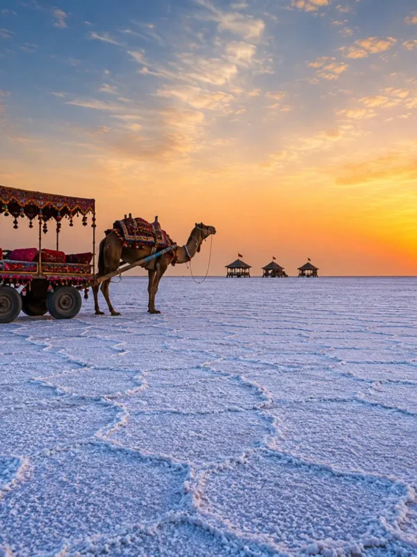 Kutch Bhuj Mandvi Rann of Kutch Tour Package featuring White Rann of Kutch, Bhuj, Mandvi Beach, Vijay Vilas Palace and Kala Dungar.
