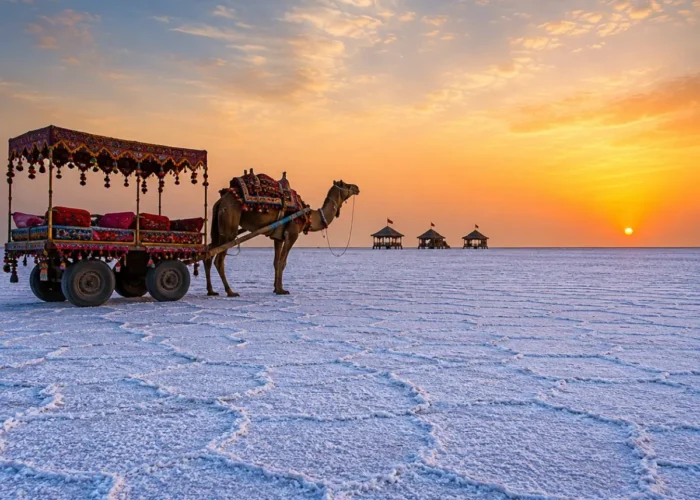 Kutch Bhuj Mandvi Rann of Kutch Tour Package featuring White Rann of Kutch, Bhuj, Mandvi Beach, Vijay Vilas Palace and Kala Dungar.