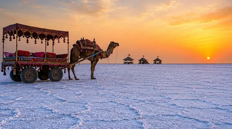 Kutch Bhuj Mandvi Rann of Kutch Tour Package featuring White Rann of Kutch, Bhuj, Mandvi Beach, Vijay Vilas Palace and Kala Dungar.