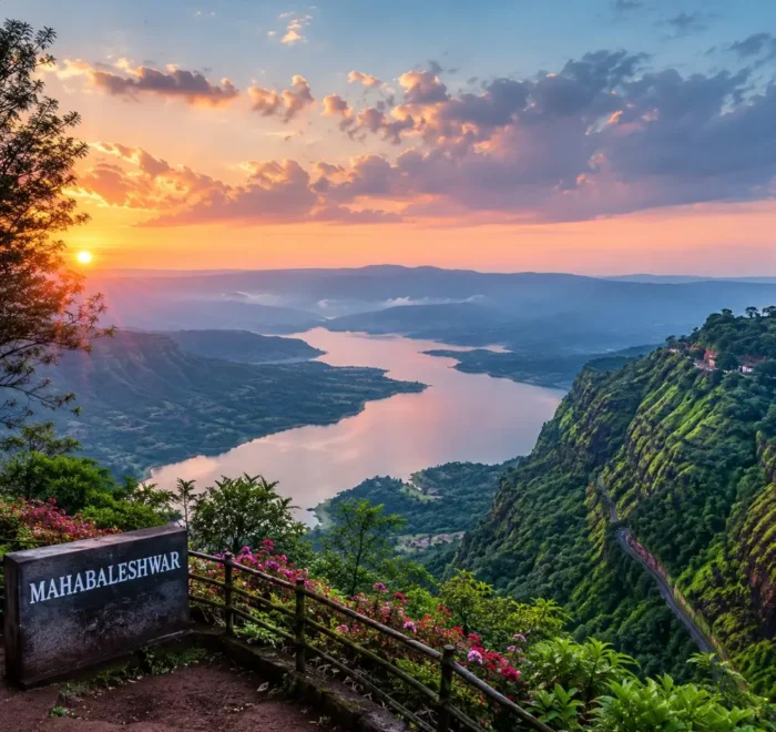 Mahabaleshwar 2 Nights 3 Days tour package by bus featuring scenic viewpoints, Venna Lake, Mapro Garden and strawberry farms