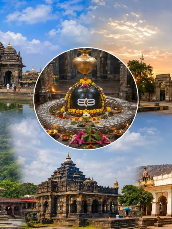 Maharashtra 5 Jyotirlinga Darshan 4 Nights 5 Days bus package from Mumbai covering Trimbakeshwar, Bhimashankar, Grishneshwar, Aundha Nagnath and Parli Vaijnath temples.