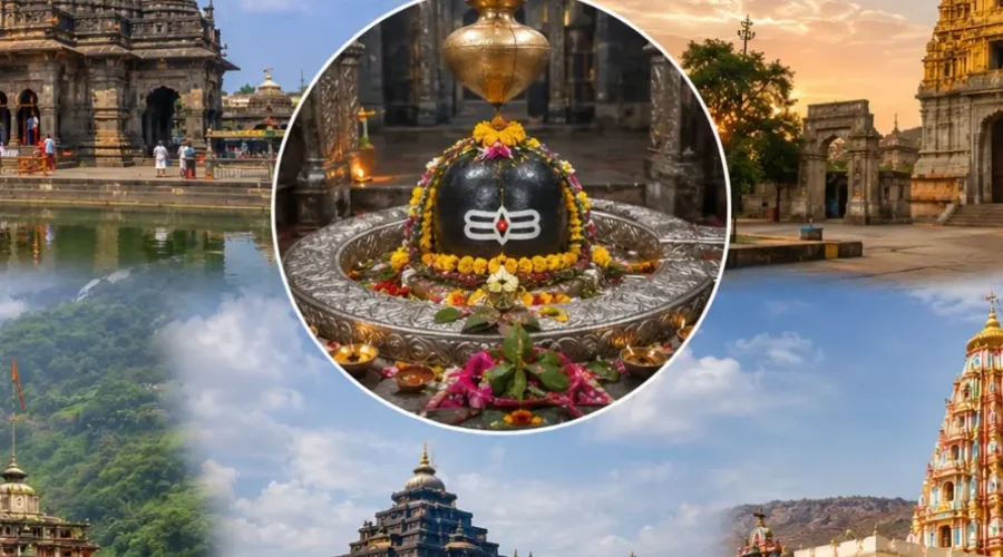 Maharashtra 5 Jyotirlinga Darshan 4 Nights 5 Days bus package from Mumbai covering Trimbakeshwar, Bhimashankar, Grishneshwar, Aundha Nagnath and Parli Vaijnath temples.