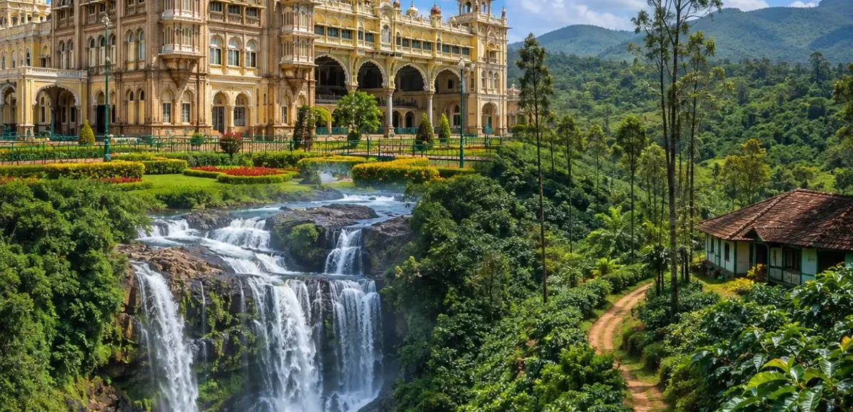 Mysuru & Coorg Tour Package featuring Mysore Palace, Chamundi Hills, Abbey Falls and Coorg coffee plantations