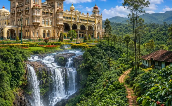 Mysuru & Coorg Tour Package featuring Mysore Palace, Chamundi Hills, Abbey Falls and Coorg coffee plantations